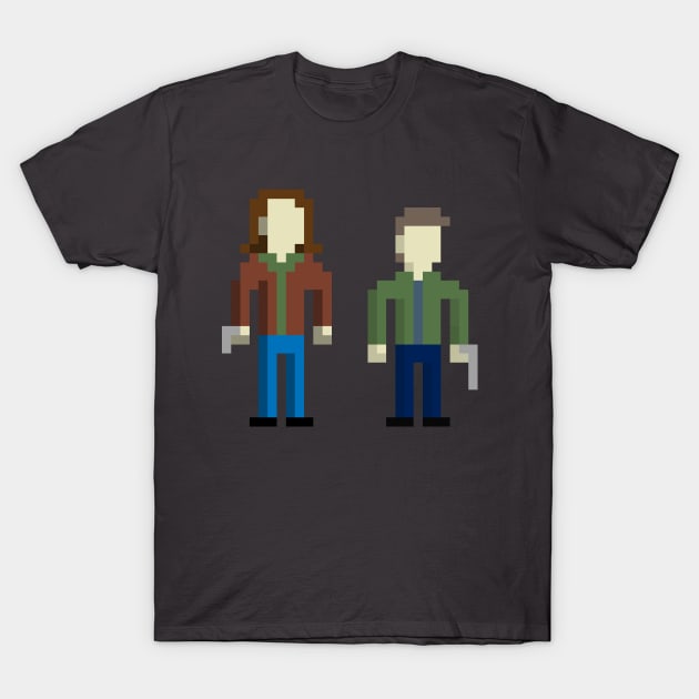 Pixel Winchester Bros T-Shirt by theunderfold